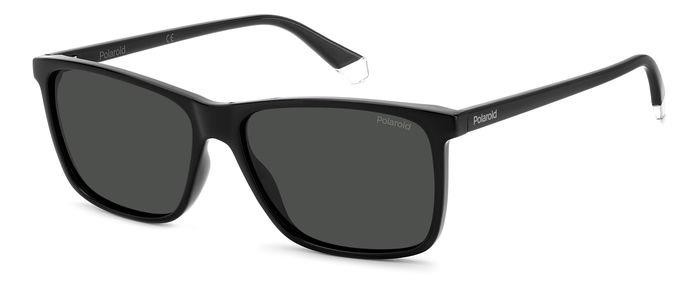 Sunglasses Polaroid PLD 4137/S 205339 (807 M9) color black shape rectangle lenses grey polarized