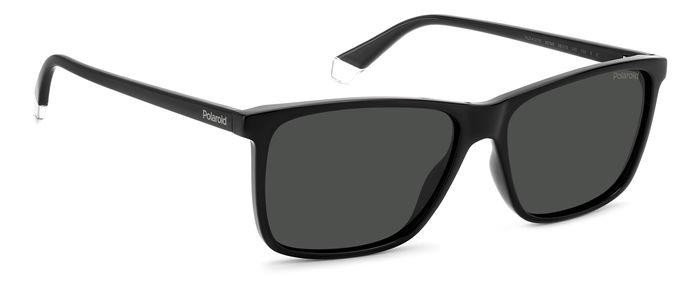 Sunglasses Polaroid PLD 4137/S 205339 (807 M9) color black shape rectangle lenses grey polarized