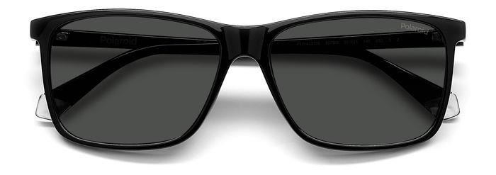 Sunglasses Polaroid PLD 4137/S 205339 (807 M9) color black shape rectangle lenses grey polarized