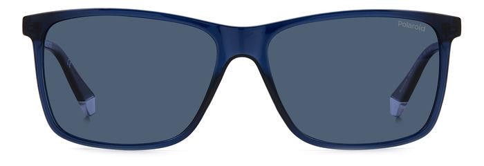 Occhiali da sole Polaroid PLD 4137/S 205339 (PJP C3) colore blu forma rettangolare lenti blue polarized