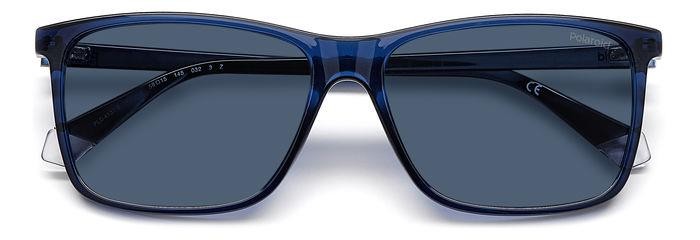 Occhiali da sole Polaroid PLD 4137/S 205339 (PJP C3) colore blu forma rettangolare lenti blue polarized