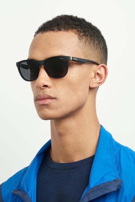 Sunglasses Polaroid PLD 2133/S 205340 (71C M9) color black yellow shape square lenses grey polarized
