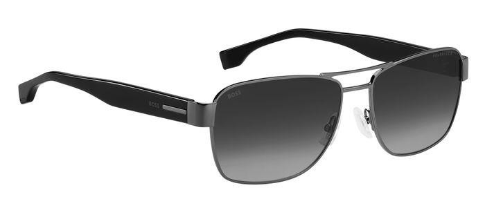 Occhiali da sole Hugo Boss BOSS 1441/S 205403 (ANS WJ) colore black dark ruthenium forma rettangolare lenti grey shaded polarized