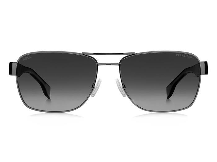 Occhiali da sole Hugo Boss BOSS 1441/S 205403 (ANS WJ) colore black dark ruthenium forma rettangolare lenti grey shaded polarized
