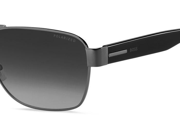 Occhiali da sole Hugo Boss BOSS 1441/S 205403 (ANS WJ) colore black dark ruthenium forma rettangolare lenti grey shaded polarized