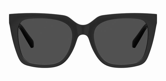 Occhiali da vista Moschino Love MOL055/CS 205404 (807 IR) + clip-on colore black forma rotondo lenti grey