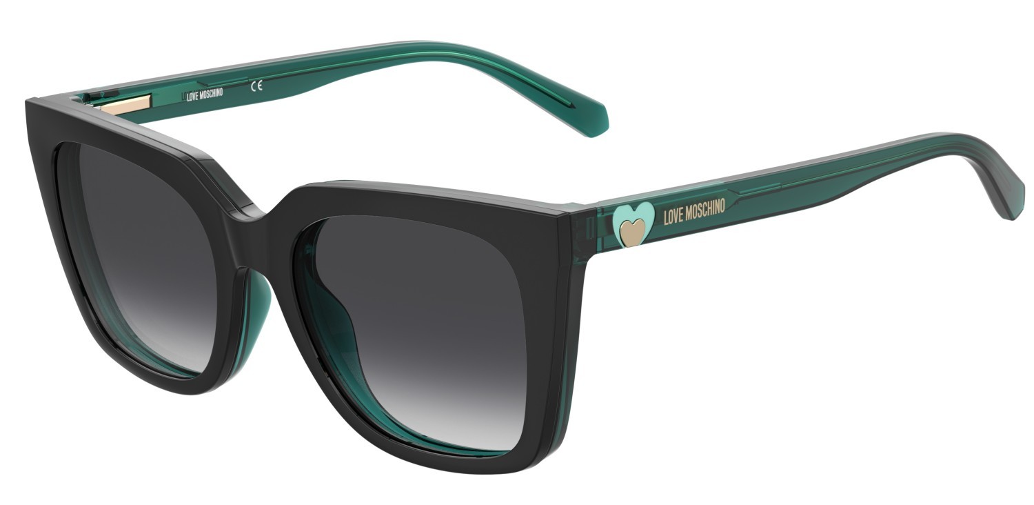 Occhiali da vista Moschino Love Mol055/CS 205404 ETJ colore black teal forma rettangolare lenti dark grey shaded