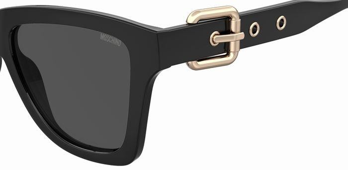 Occhiali da sole Moschino MOS131/S 205415 (807 IR) colore black forma cat eye lenti grey