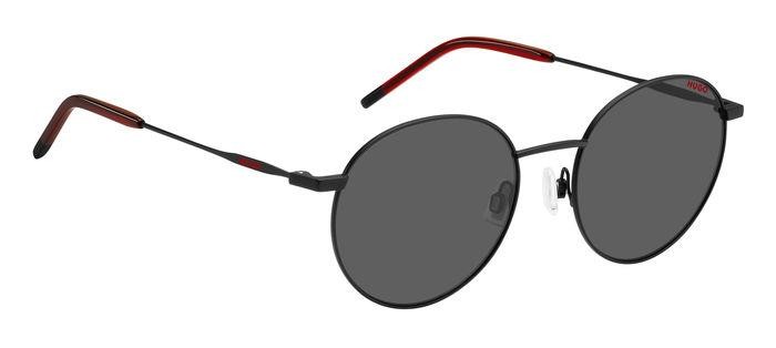 Sonnenbrillen Hugo HG 1215/S 205479 (003 IR) farbe matte black form rund gläser grey