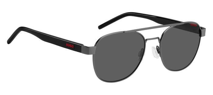 Sunglasses Hugo HG 1196/S 205483 (R80 IR) color rutenio scuro opaco shape aviator lenses grey