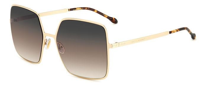 Sunglasses Isabel Marant IM 0102/S 205548 (01Q PR) color gold brown shape square lenses grey brown doubleshade