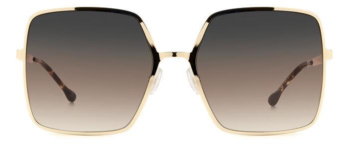 Sunglasses Isabel Marant IM 0102/S 205548 (01Q PR) color gold brown shape square lenses grey brown doubleshade