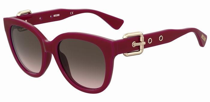 Sonnenbrillen Moschino MOS143/S 205656 (C9A HA) farbe red form rund gläser brown shaded