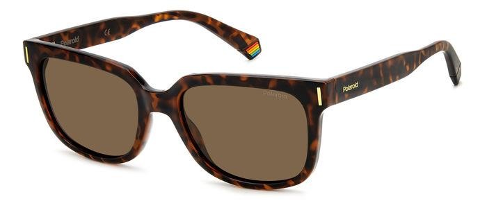 Sunglasses Polaroid PLD 6191/S 205688 (086 SP) color havana shape rectangle lenses bronze polarized