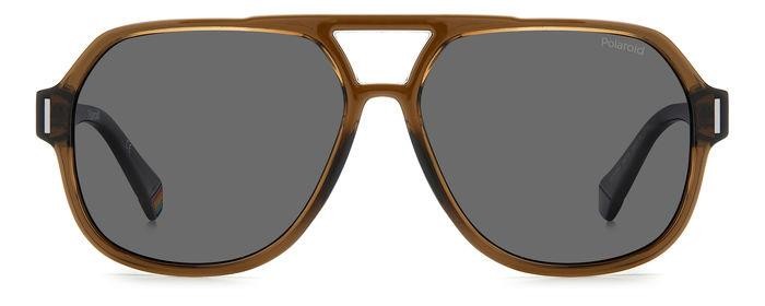 Sunglasses Polaroid PLD 6193/S 205690 (09Q M9) color brown shape aviator lenses grey polarized