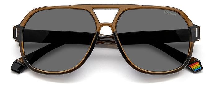 Sunglasses Polaroid PLD 6193/S 205690 (09Q M9) color brown shape aviator lenses grey polarized