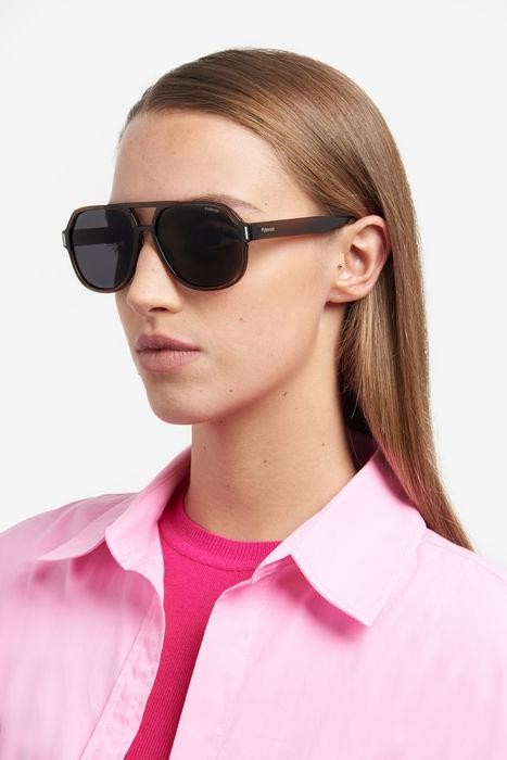 Sunglasses Polaroid PLD 6193/S 205690 (09Q M9) color brown shape aviator lenses grey polarized