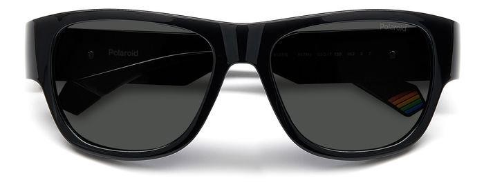 Sunglasses Polaroid PLD 6197/S 205691 (807 M9) color black shape rectangle lenses grey polarized