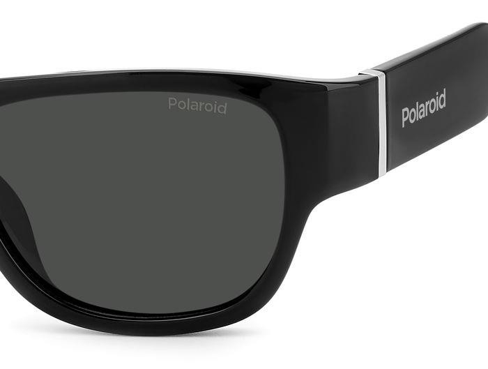 Sunglasses Polaroid PLD 6197/S 205691 (807 M9) color black shape rectangle lenses grey polarized