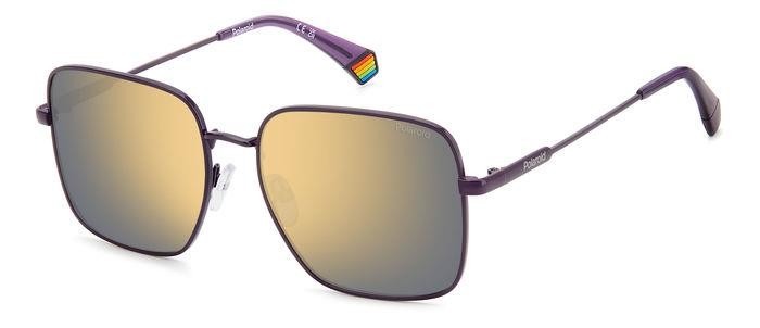 Sonnenbrillen Polaroid Pld 6194/S 205696 (B3V LM) farbe violet form quadratisch gläser grey gold multilayer polarized