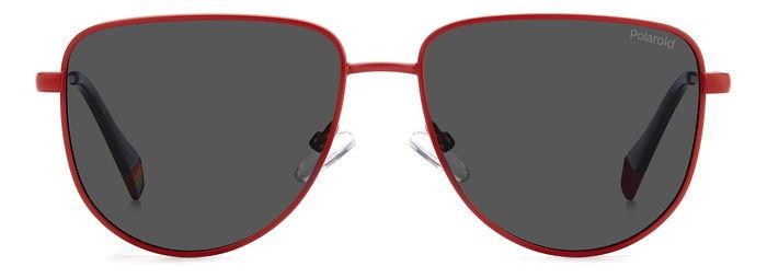 Sonnenbrillen Polaroid PLD 6196/S/X 205698 (0Z3 M9) farbe matte red form rund gläser grey polarized