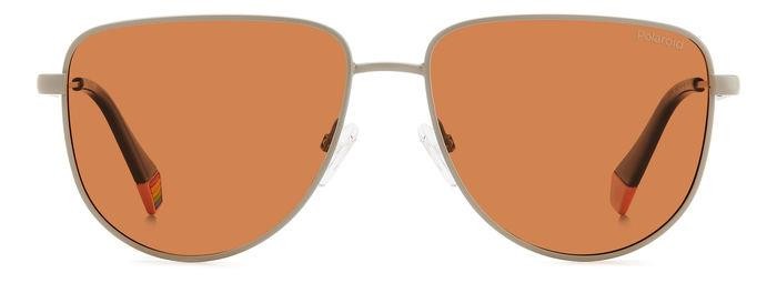 Sonnenbrillen Polaroid PLD 6196/S/X 205698 (2M8 HE) farbe matte grey orange form rund gläser copper polarized