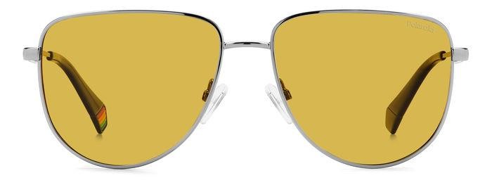 Sonnenbrillen Polaroid PLD 6196/S/X 205698 (6LB MU) farbe ruthenium form rund gläser yellow polarized