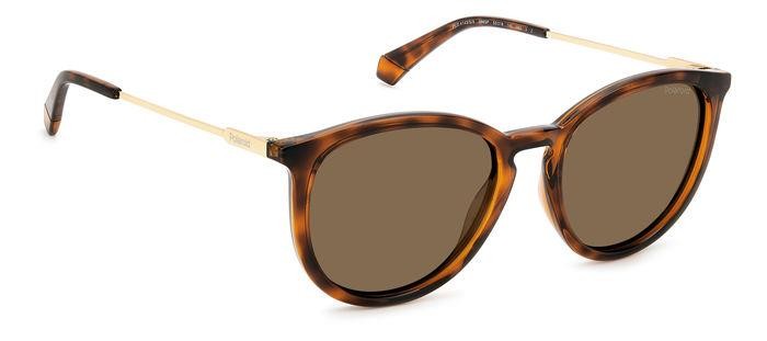 Sonnenbrillen Polaroid PLD 4143/S/X 205701 (086 SP) farbe havana form rund gläser bronze polarized