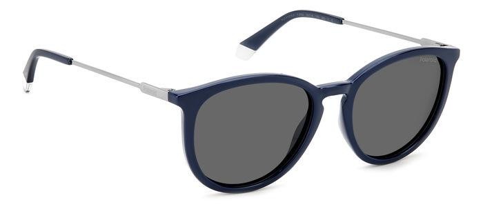 Sonnenbrillen Polaroid PLD 4143/S/X 205701 (PJP M9) farbe blue form rund gläser grey polarized