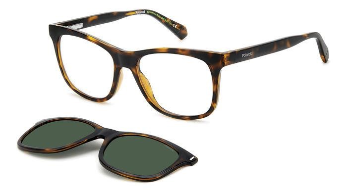 Eyeglasses Polaroid PLD 6202/CS 205704 (086 UC) color havana shape square lenses green polarized