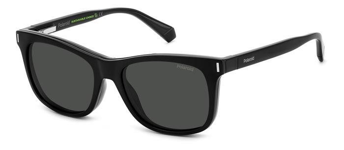 Eyeglasses Polaroid PLD 6202/CS 205704 (807 M9) color black shape square lenses grey polarized