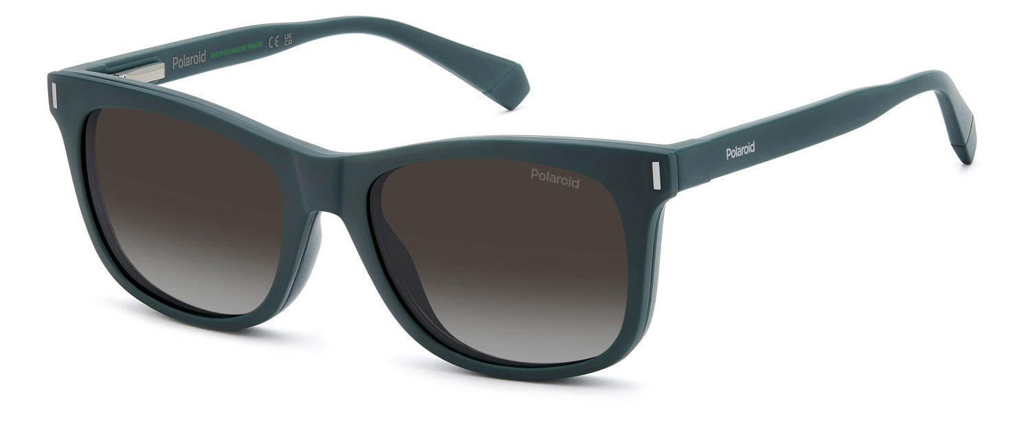 Eyeglasses Polaroid Pld 6202/CS 205704 PYW LA color matte teal shape rectangle lenses brown shaded polarized