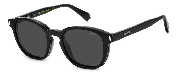 Eyeglasses Polaroid PLD 6203/CS 205705 (807 M9) color black shape square lenses grey polarized