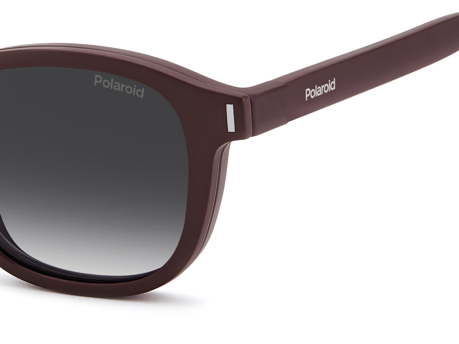 Eyeglasses Polaroid Pld 6203/CS 205705 7BL WJ color matte burgundy shape rectangle lenses grey shaded polarized