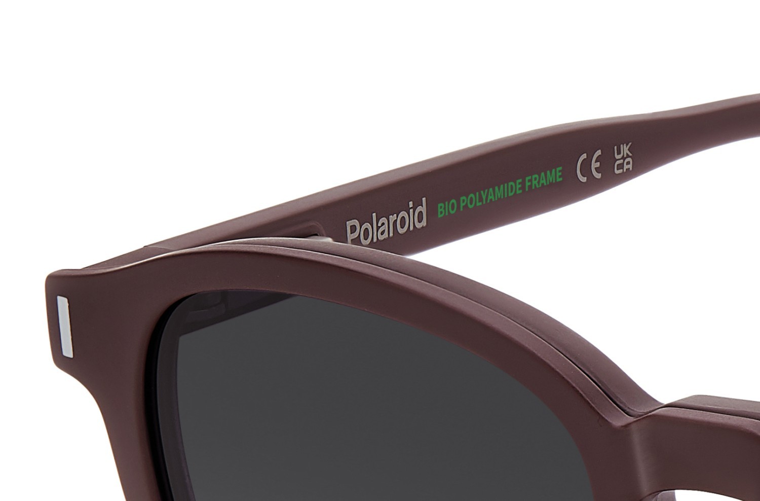Eyeglasses Polaroid Pld 6203/CS 205705 7BL WJ color matte burgundy shape rectangle lenses grey shaded polarized