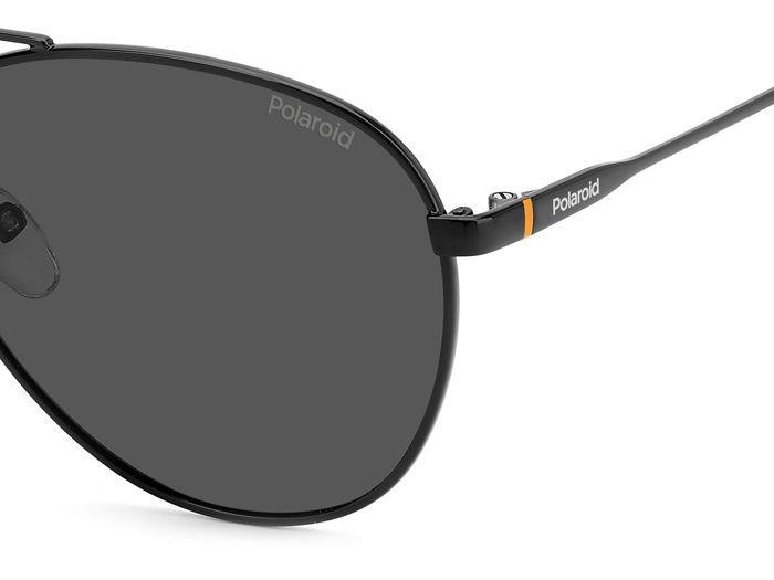 Sunglasses Polaroid PLD 4142/G/S/X 205710 (807 M9) color black shape aviator lenses grey polarized