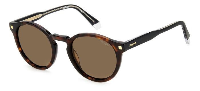 Occhiali da sole Polaroid PLD 4150/S/X 205711 (086 SP) colore havana forma rotondo lenti bronze polarized
