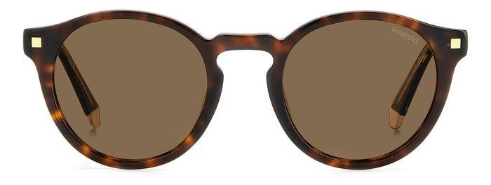 Occhiali da sole Polaroid PLD 4150/S/X 205711 (086 SP) colore havana forma rotondo lenti bronze polarized