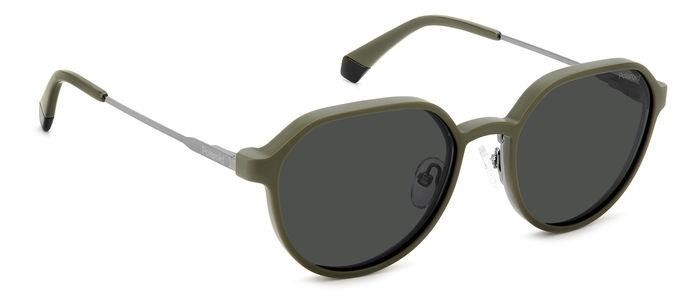Brillen Polaroid PLD 6204/CS 205713 (SMF M9) farbe ruthenium green form rund gläser grey polarized