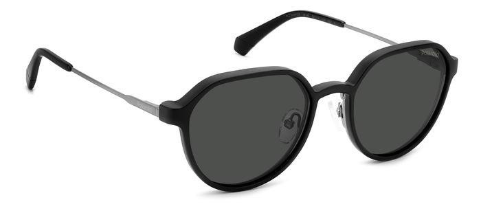 Eyeglasses Polaroid PLD 6204/CS 205713 (V81 M9) color dark ruthenium black shape round lenses grey polarized