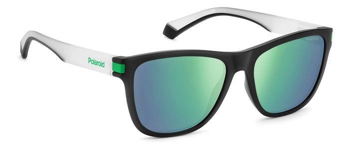Sunglasses Polaroid PLD 2138/S 205715 (3OL 5Z) color matte black green shape square lenses grey green mirror polarized