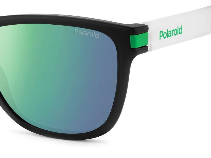 Sunglasses Polaroid PLD 2138/S 205715 (3OL 5Z) color matte black green shape square lenses grey green mirror polarized