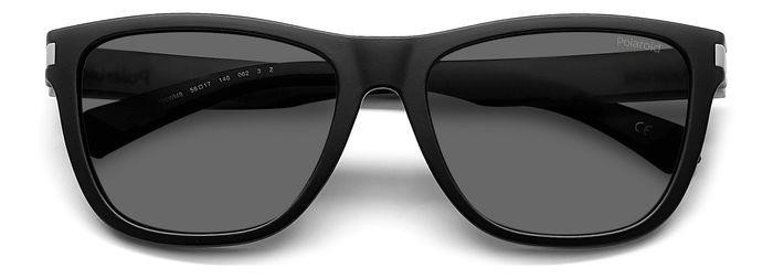 Occhiali da sole Polaroid PLD 2138/S 205715 (O6W M9) colore matte black grey forma quadrato lenti grey polarized