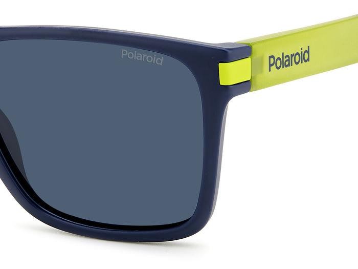 Sunglasses Polaroid PLD 2139/S 205716 (FLL C3) color matte blue shape square lenses blue polarized