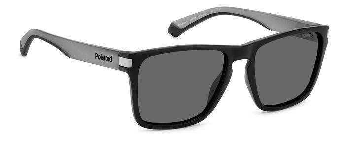 Sunglasses Polaroid PLD 2139/S 205716 (O6W M9) color matte black grey shape square lenses grey polarized