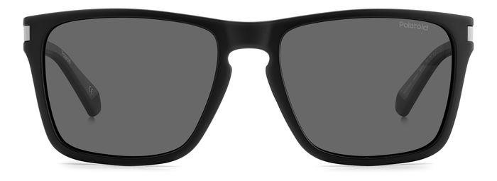 Sunglasses Polaroid PLD 2139/S 205716 (O6W M9) color matte black grey shape square lenses grey polarized