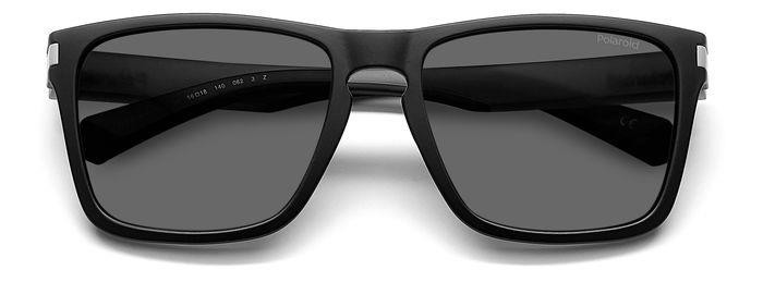 Sunglasses Polaroid PLD 2139/S 205716 (O6W M9) color matte black grey shape square lenses grey polarized