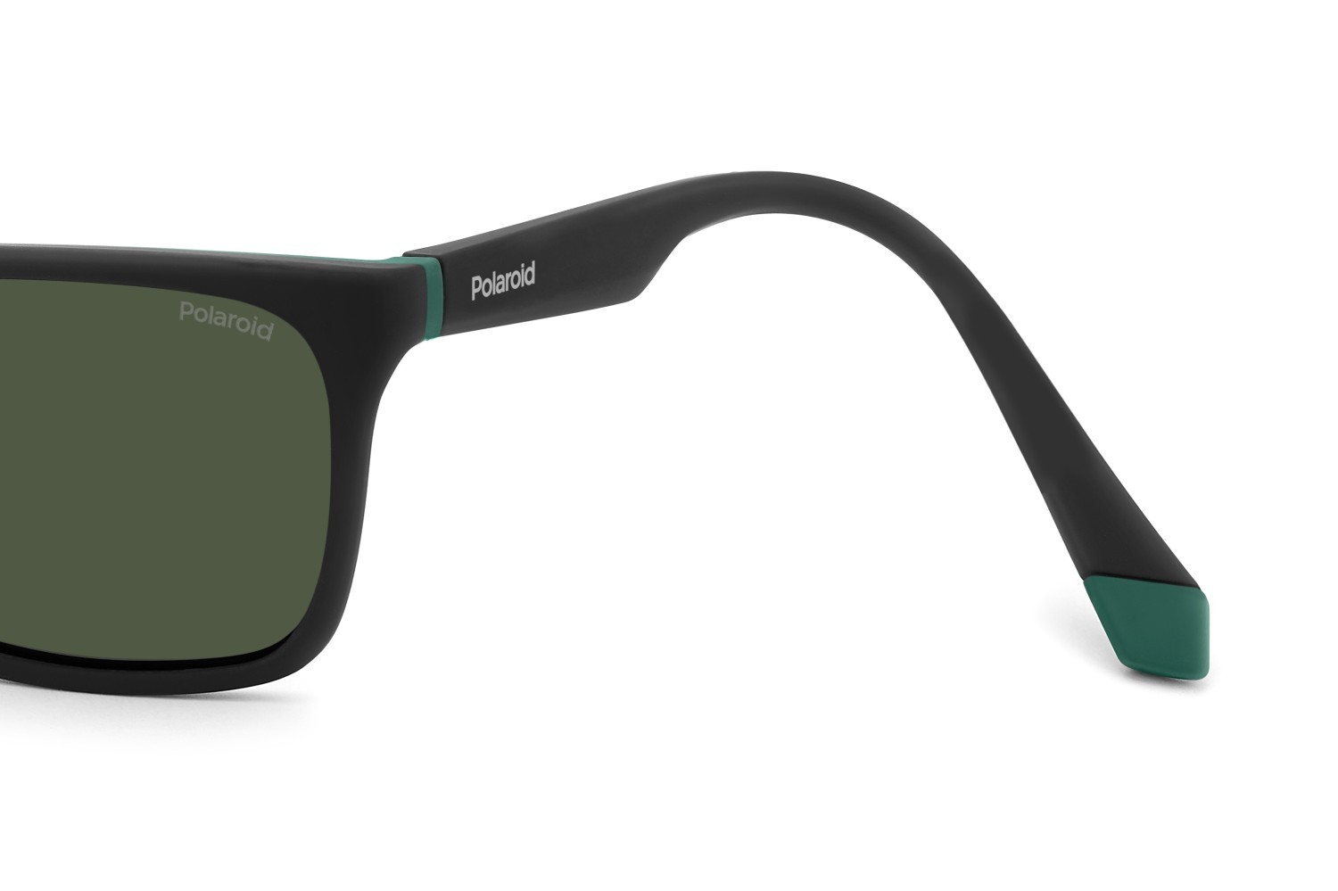 Sunglasses Polaroid Pld 2141/S 205718 3OL UC color matte black green shape rectangle lenses green polarized