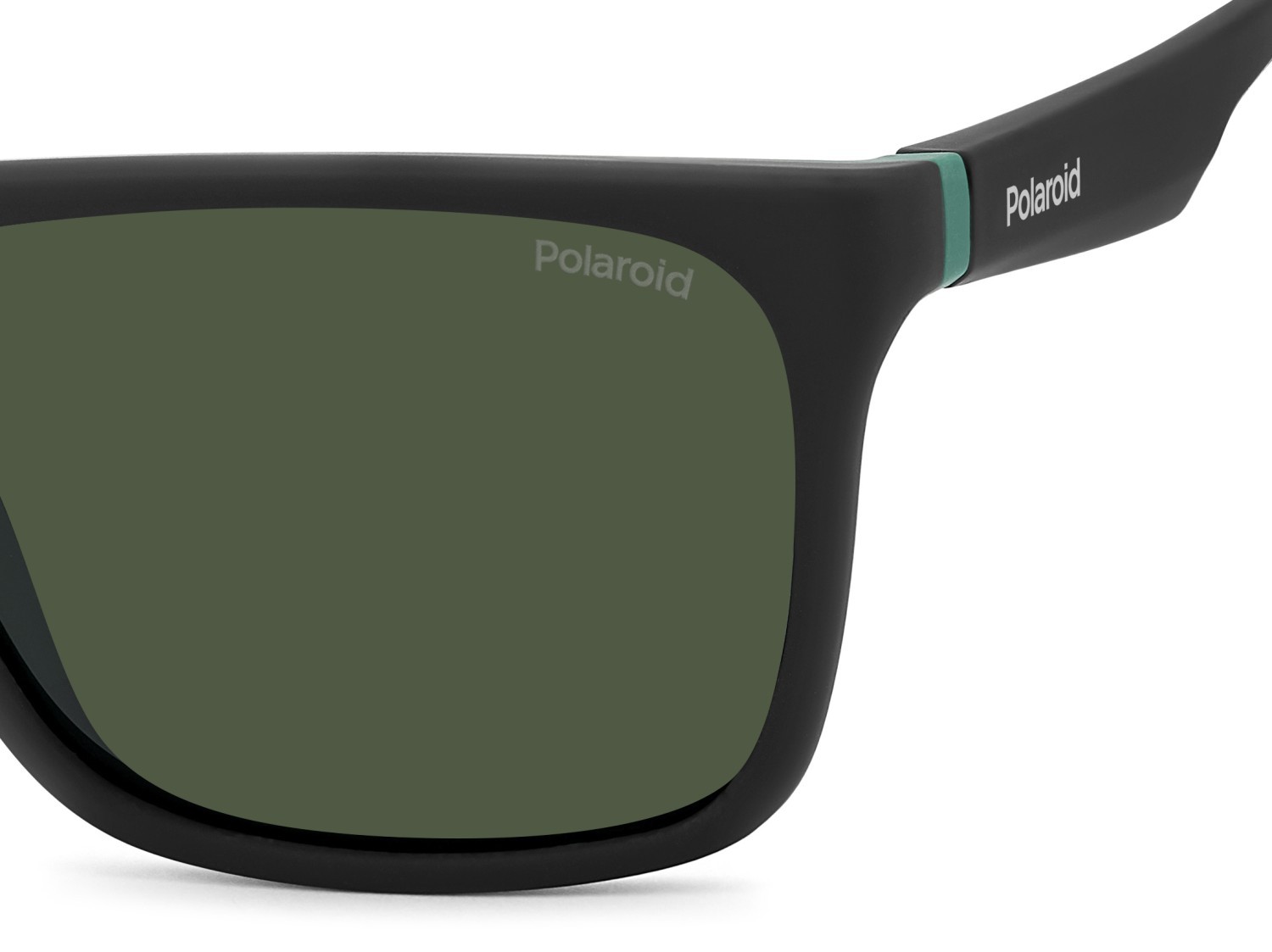 Sunglasses Polaroid Pld 2141/S 205718 3OL UC color matte black green shape rectangle lenses green polarized