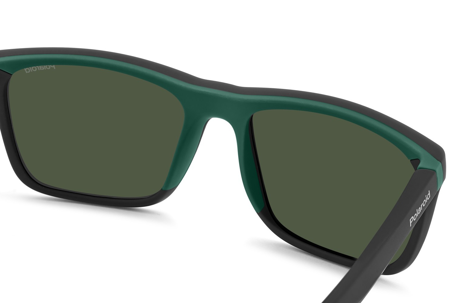 Sunglasses Polaroid Pld 2141/S 205718 3OL UC color matte black green shape rectangle lenses green polarized